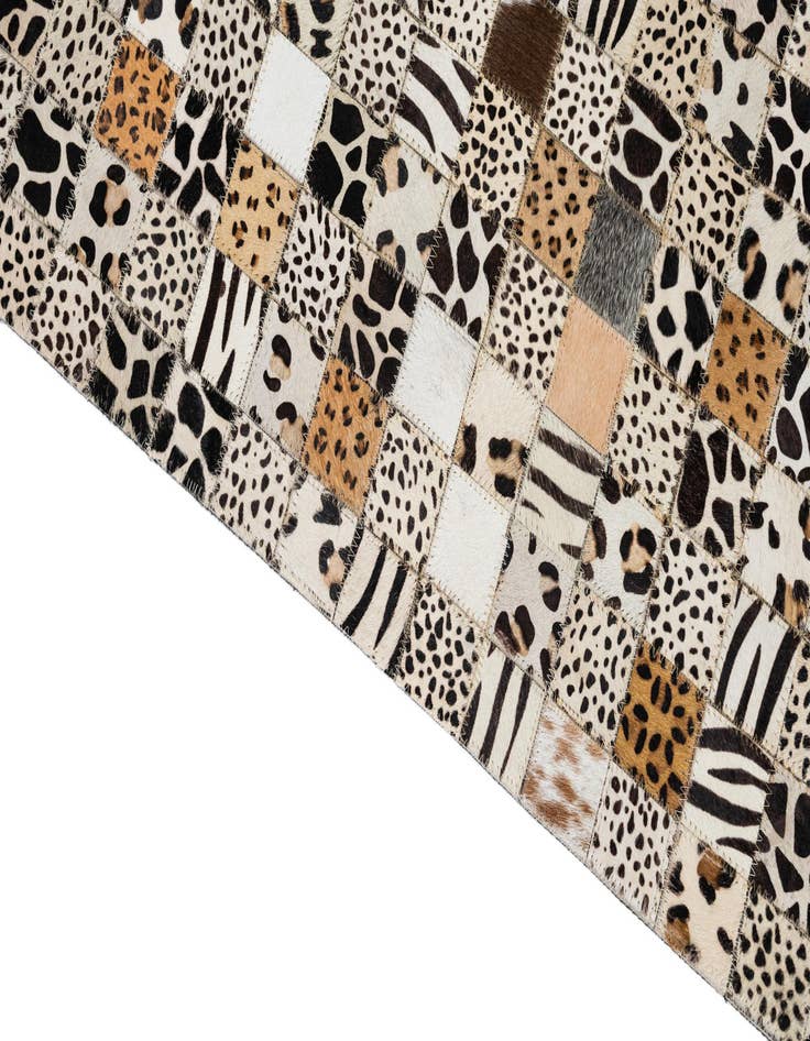 Detail image of  5' 1 x 8' Cowhide Leather Rug