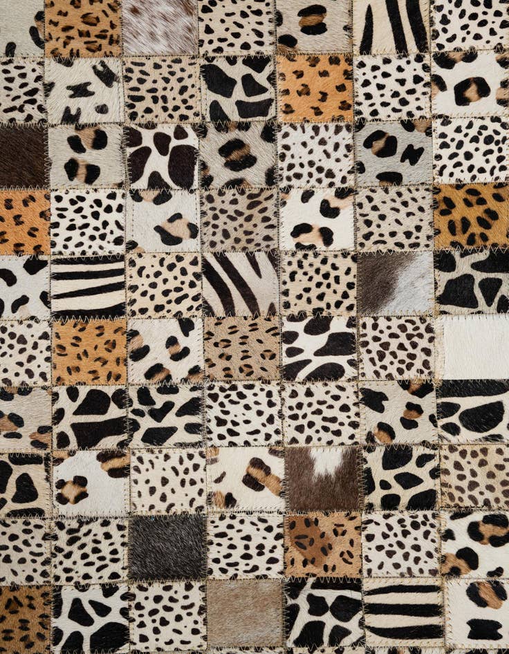 Detail image of  5' 1 x 8' Cowhide Leather Rug