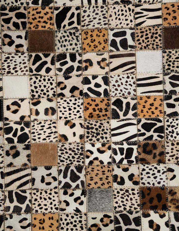 Detail image of  5' 1 x 8' Cowhide Leather Rug