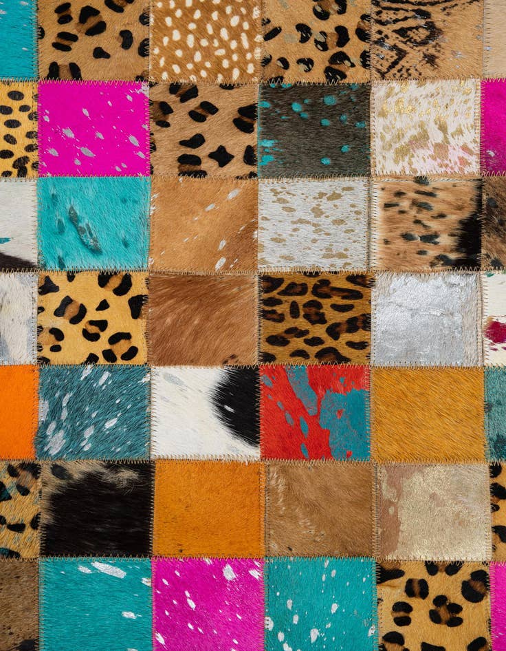 Detail image of  5' x 8' 1 Cowhide Leather Rug