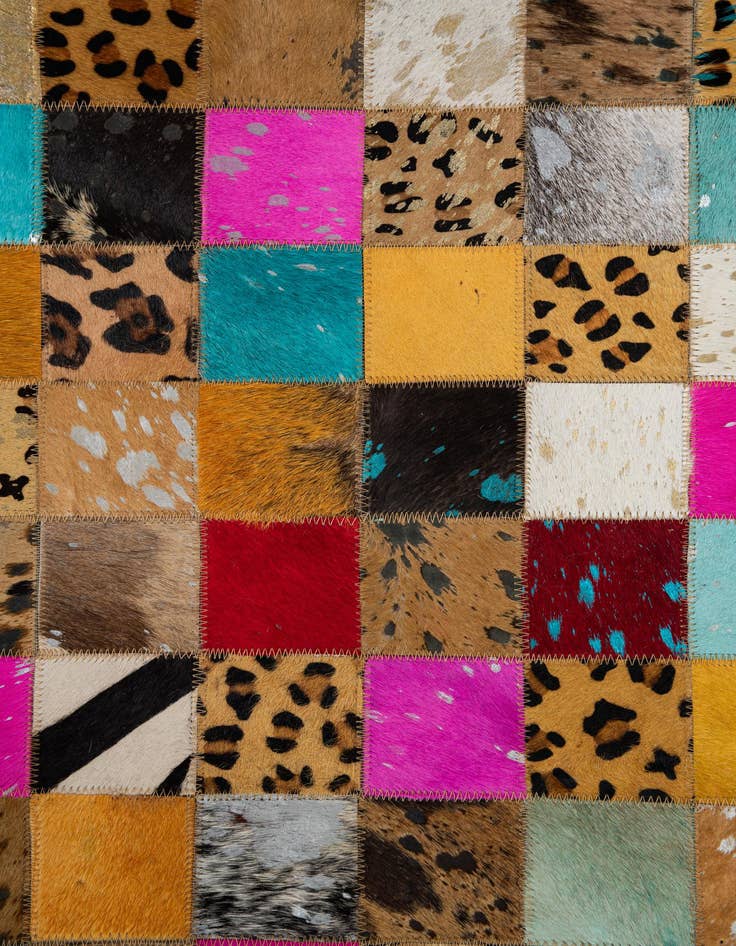 Detail image of  5' x 8' 1 Cowhide Leather Rug