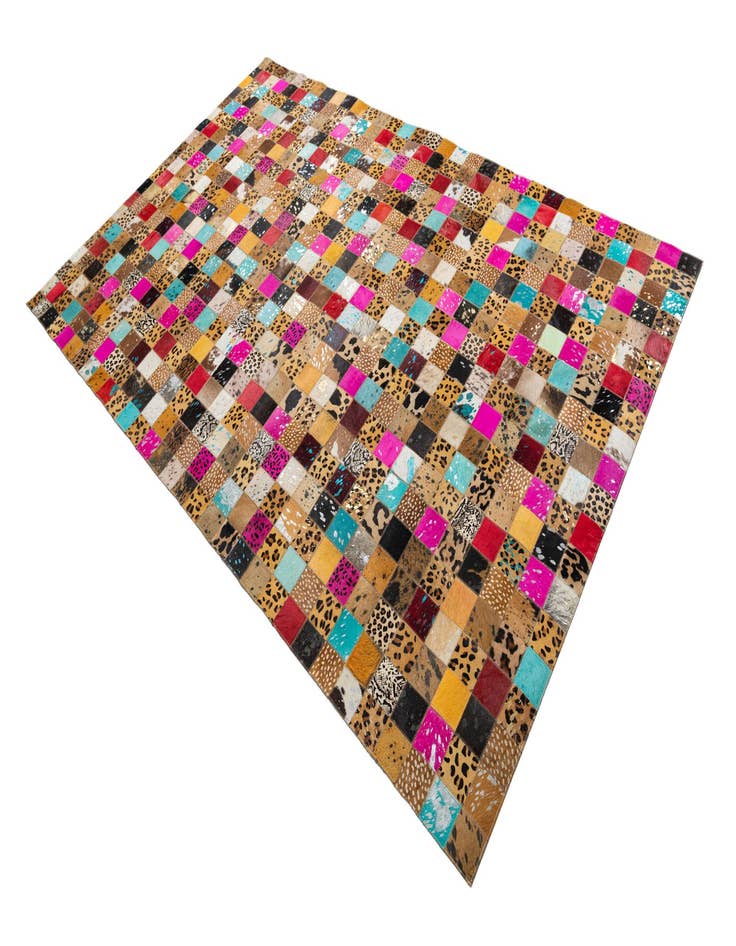 Detail image of  5' 1 x 8' Cowhide Leather Rug