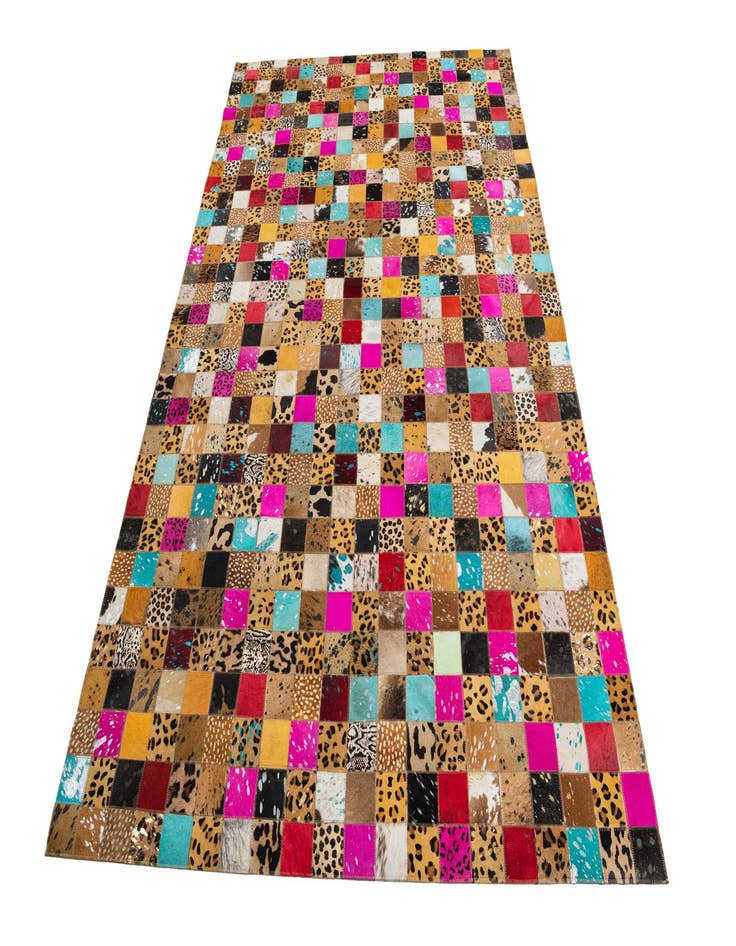 Detail image of  5' 1 x 8' Cowhide Leather Rug