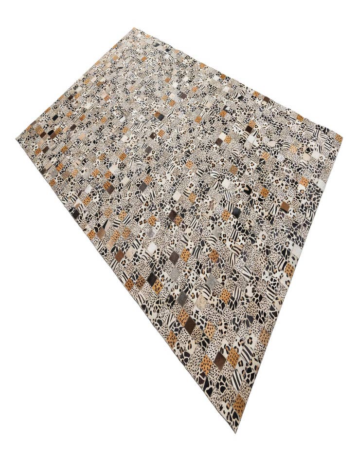 Detail image of  5' 1 x 8' 1 Cowhide Leather Rug