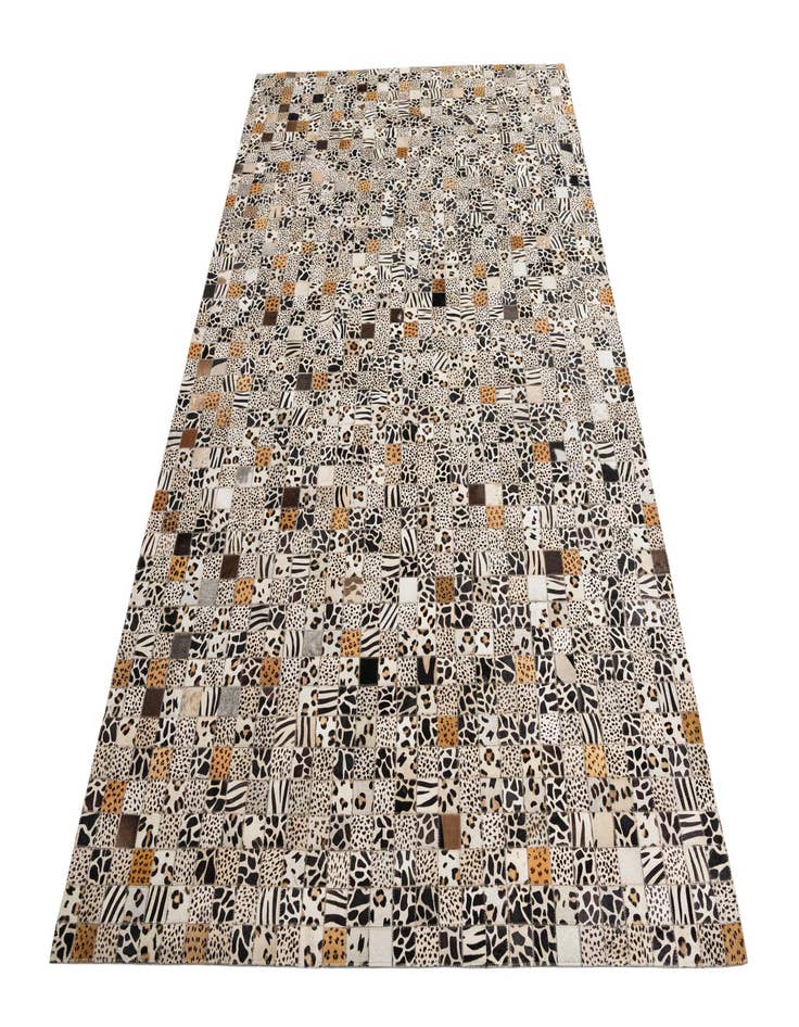 Detail image of  5' 1 x 8' 1 Cowhide Leather Rug