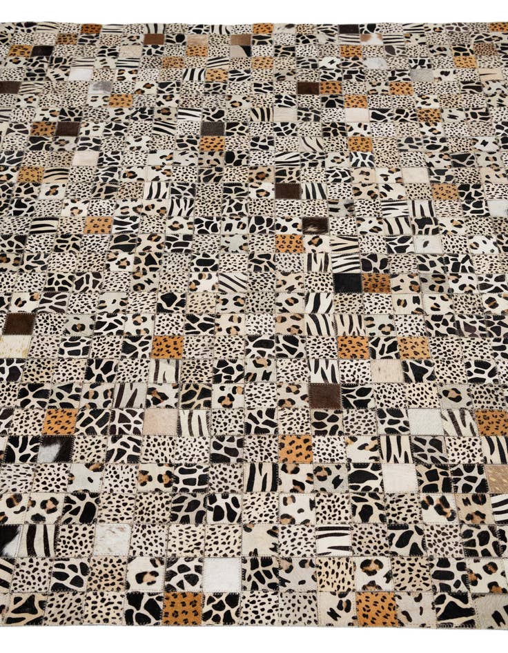 Detail image of  5' 1 x 8' 1 Cowhide Leather Rug