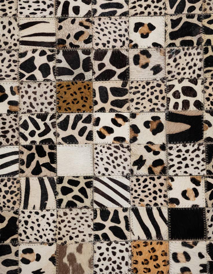 Detail image of  5' 1 x 8' 1 Cowhide Leather Rug