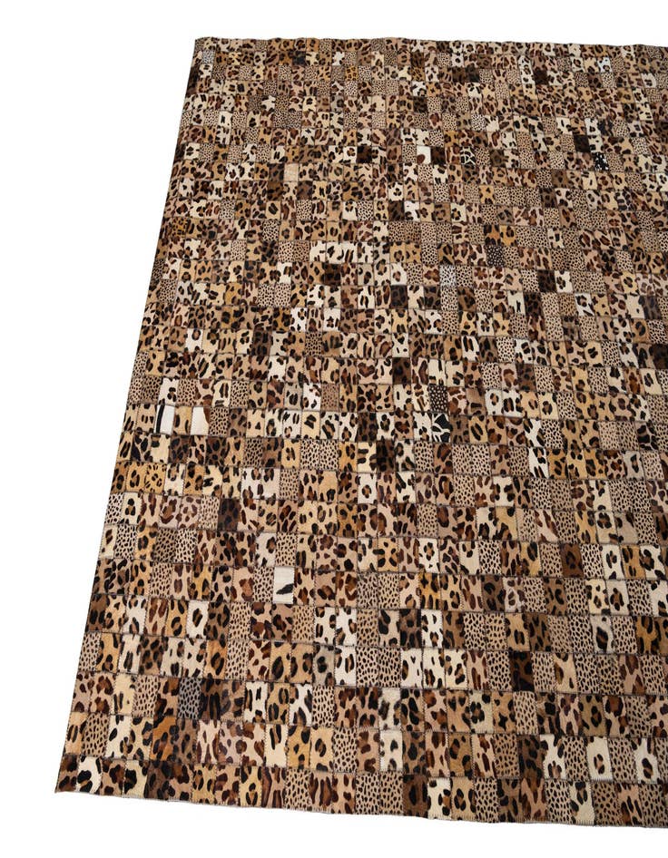 Detail image of  5' 1 x 7' 10 Cowhide Leather Rug