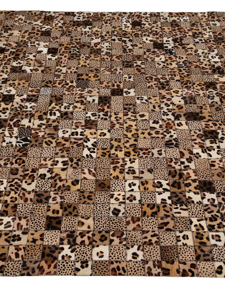 Detail image of  5' 1 x 7' 10 Cowhide Leather Rug