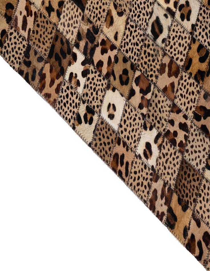 Detail image of  5' 1 x 7' 10 Cowhide Leather Rug