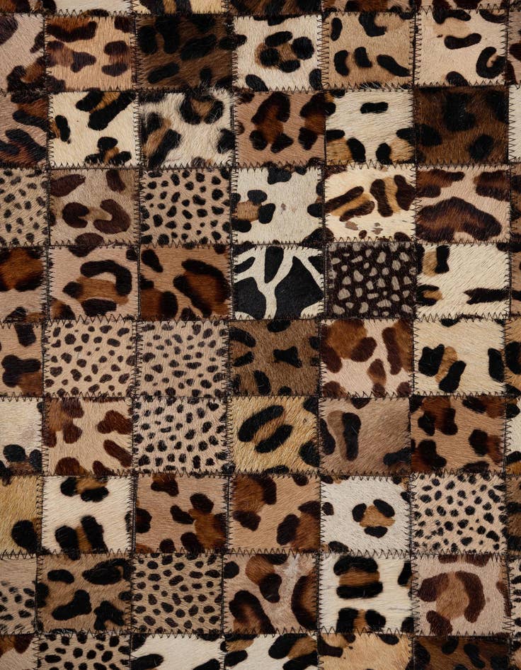 Detail image of  5' 1 x 7' 10 Cowhide Leather Rug