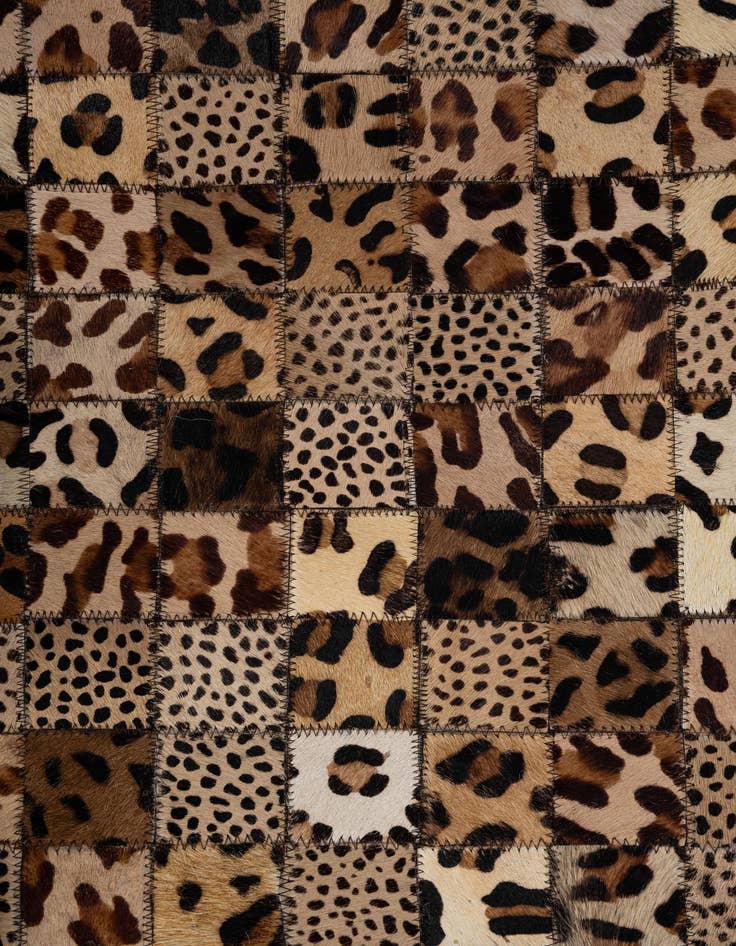 Detail image of  5' 1 x 7' 10 Cowhide Leather Rug