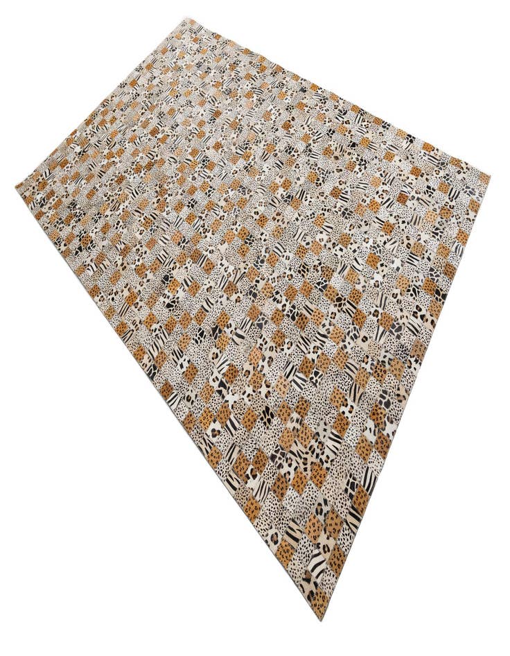 Detail image of  5' 1 x 8' Cowhide Leather Rug