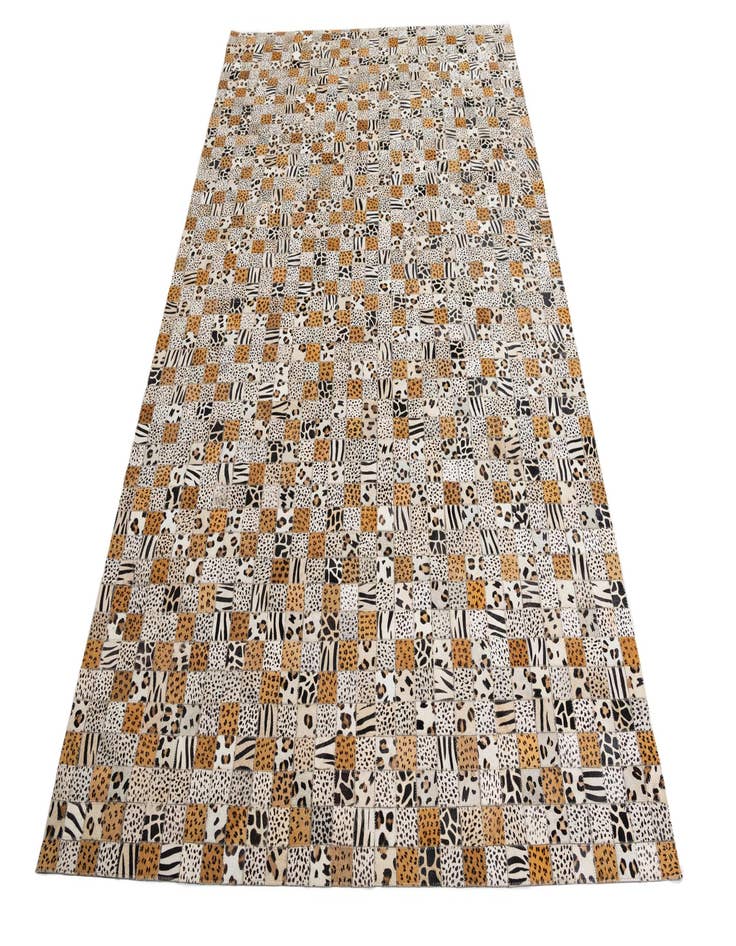 Detail image of  5' 1 x 8' Cowhide Leather Rug