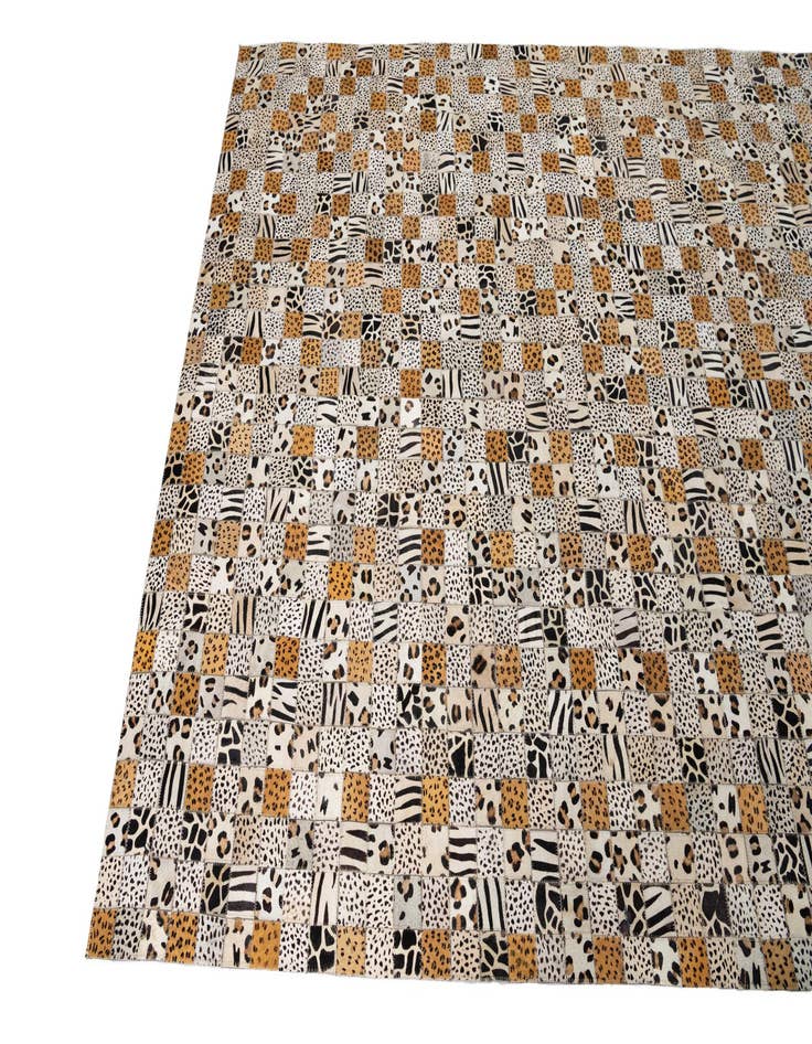 Detail image of  5' 1 x 8' Cowhide Leather Rug