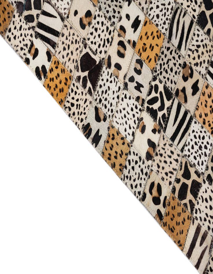 Detail image of  5' 1 x 8' Cowhide Leather Rug