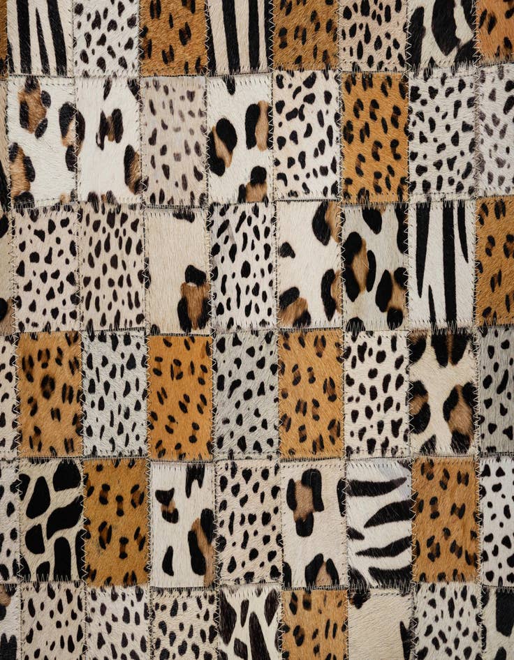 Detail image of  5' 1 x 8' Cowhide Leather Rug