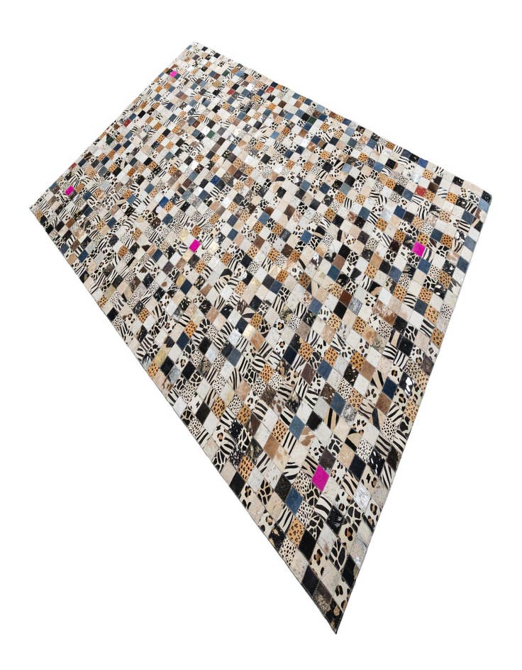 Detail image of  5' x 7' 10 Cowhide Leather Rug