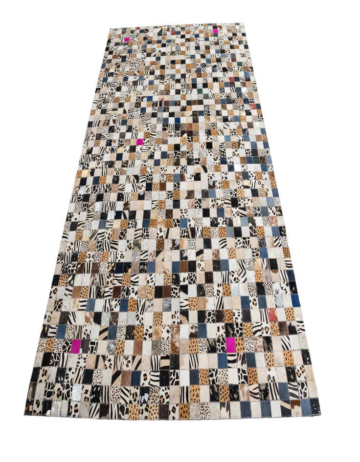 Detail image of  5' x 7' 10 Cowhide Leather Rug