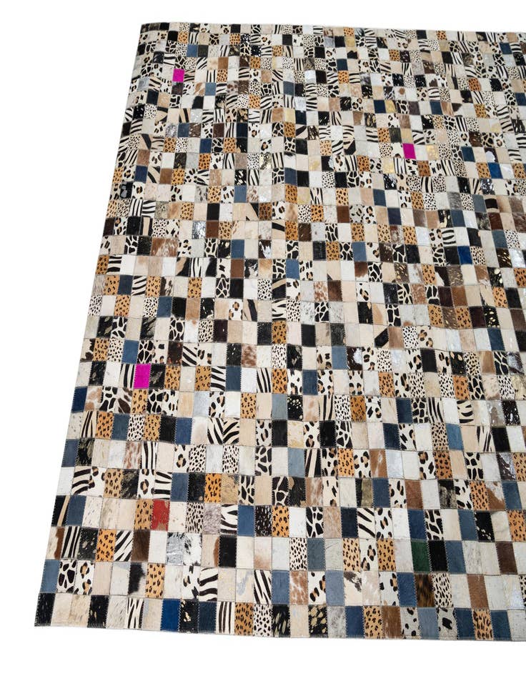 Detail image of  5' x 7' 10 Cowhide Leather Rug