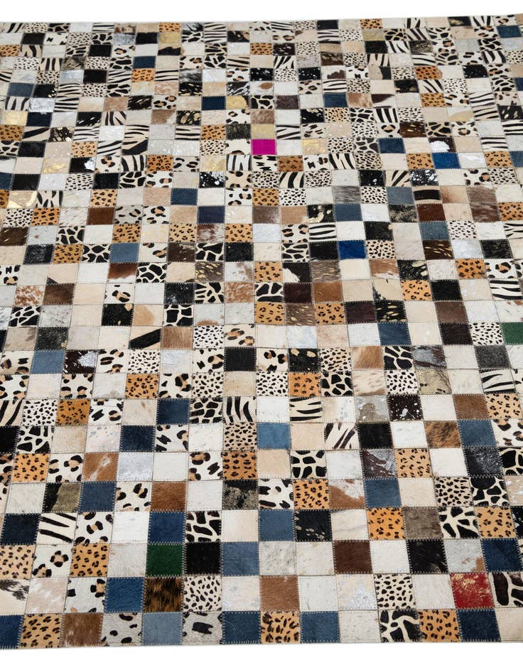 Detail image of  5' x 7' 10 Cowhide Leather Rug