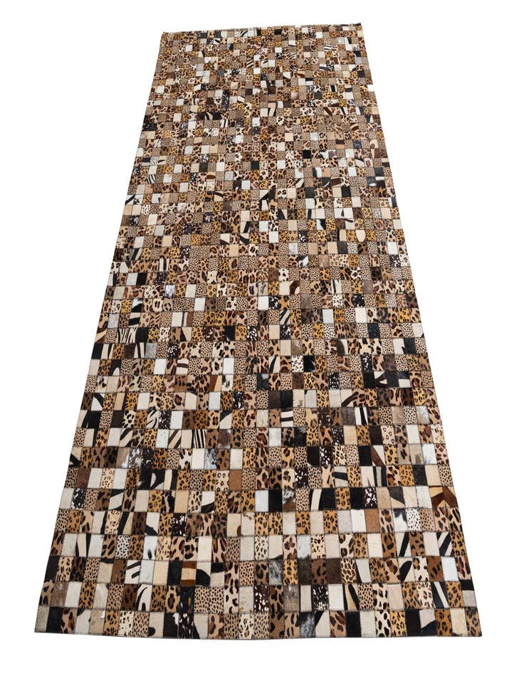 Detail image of  5' 1 x 8' 1 Cowhide Leather Rug