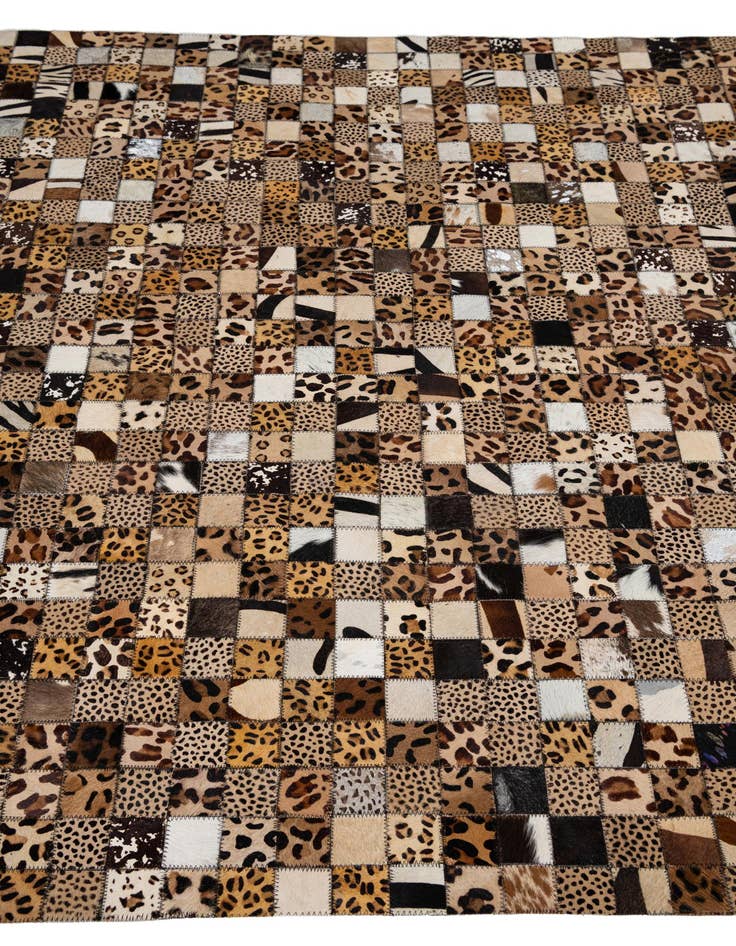 Detail image of  5' 1 x 8' 1 Cowhide Leather Rug