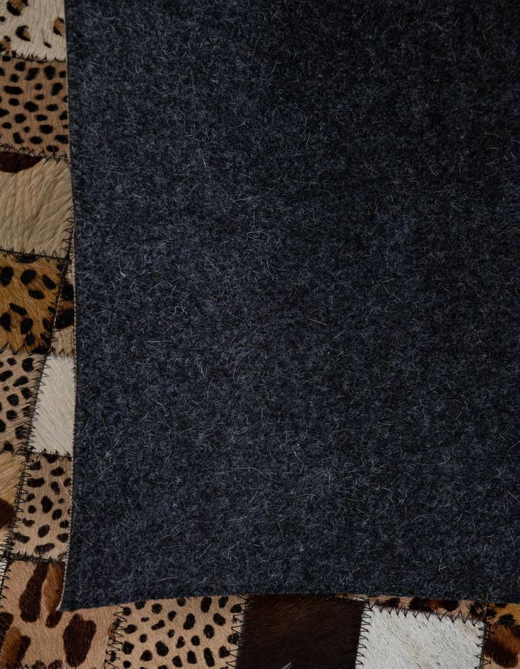 Detail image of  5' 1 x 8' 1 Cowhide Leather Rug