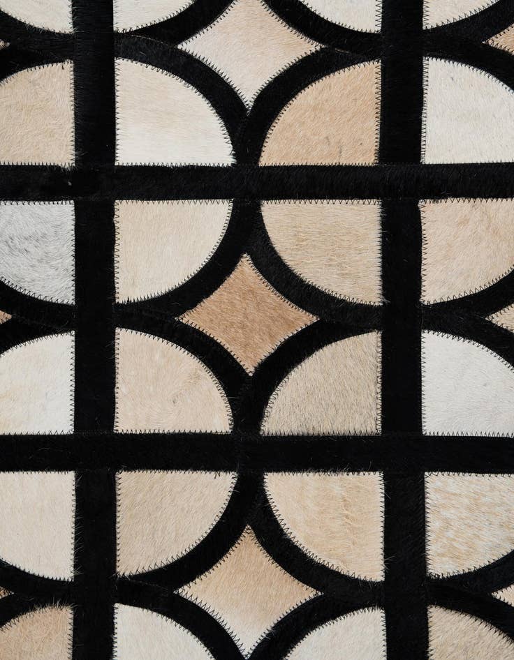 Detail image of  5' 2 x 7' 10 Cowhide Leather Rug