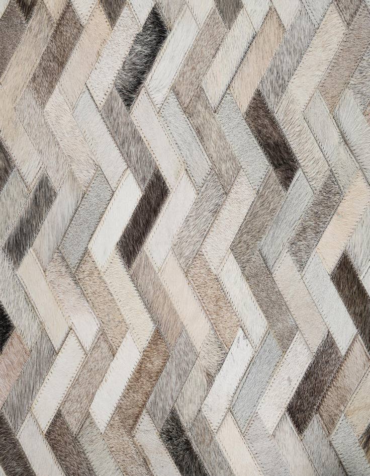 Detail image of  5' 4 x 7' 6 Cowhide Leather Rug