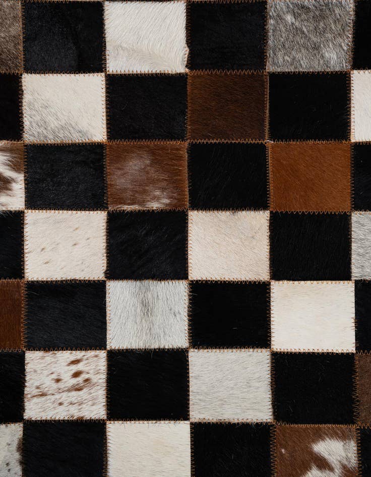 Detail image of  5' 1 x 8' Cowhide Leather Rug