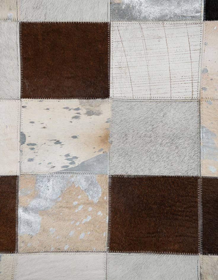 Detail image of  5' 2 x 8' Cowhide Leather Rug