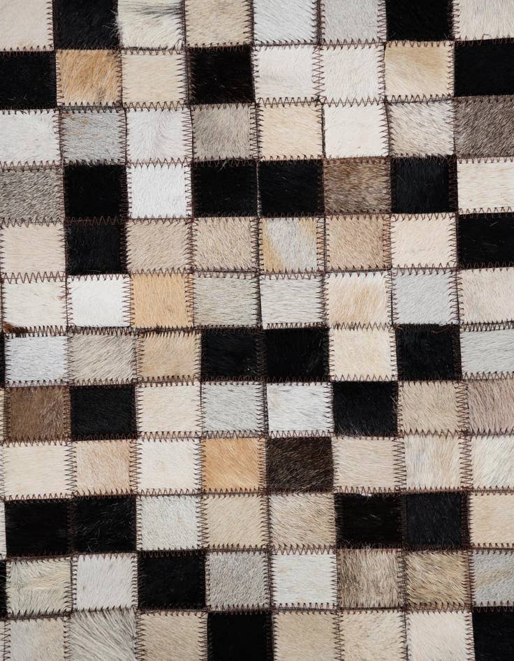 Detail image of  5' 1 x 7' 10 Cowhide Leather Rug