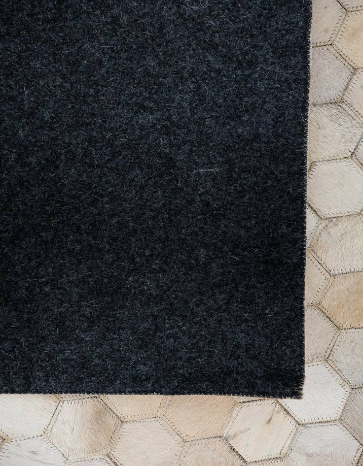 Detail image of  5' 3 x 7' 5 Cowhide Leather Rug