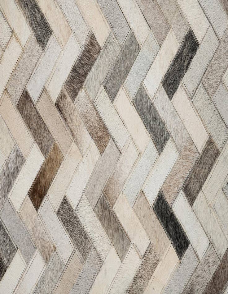 Detail image of  5' 3 x 7' 6 Cowhide Leather Rug