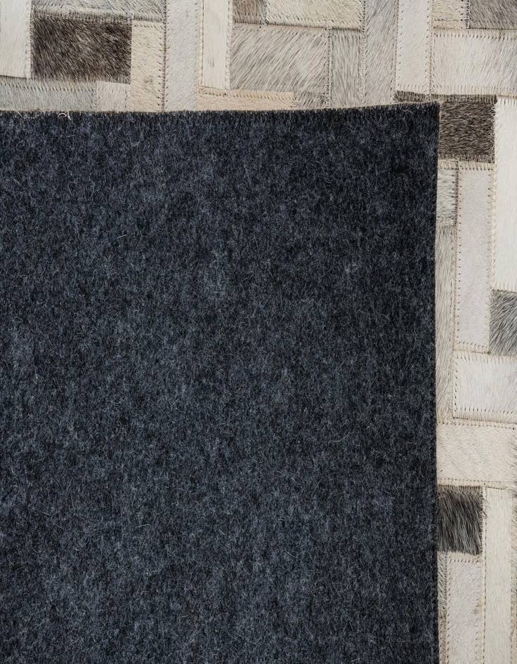 Detail image of  5' 3 x 7' 6 Cowhide Leather Rug