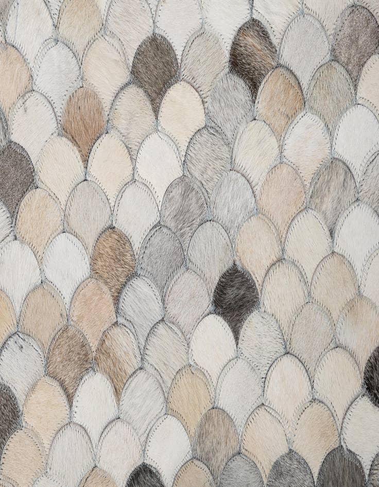 Detail image of  5' 2 x 8' Cowhide Leather Rug