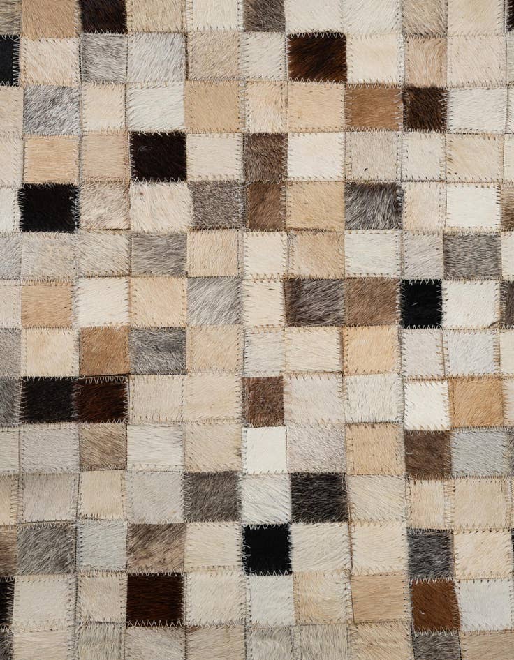 Detail image of  3' 8 x 5' 6 Cowhide Leather Rug