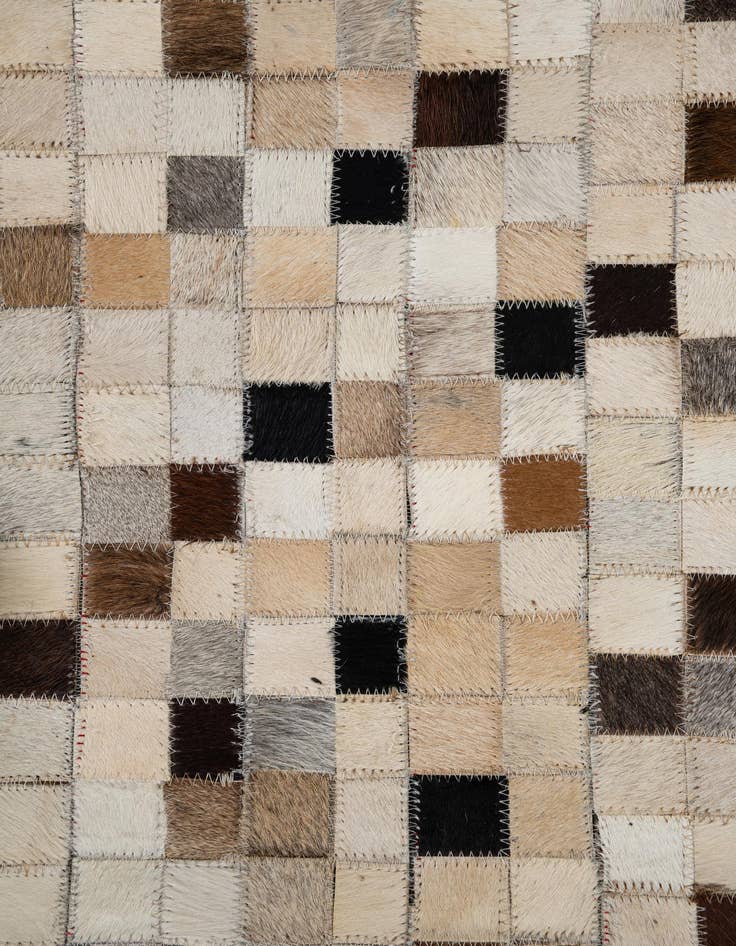 Detail image of  3' 8 x 5' 6 Cowhide Leather Rug
