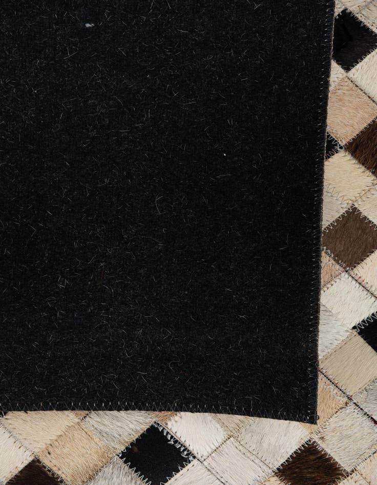 Detail image of  3' 8 x 5' 6 Cowhide Leather Rug