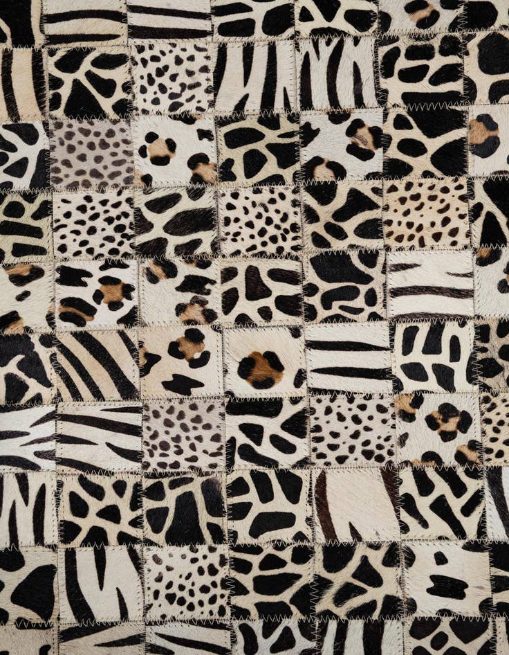 Detail image of  5' 1 x 8' Cowhide Leather Rug
