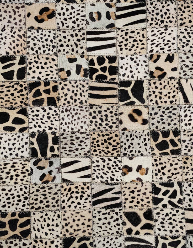 Detail image of  5' 1 x 8' Cowhide Leather Rug