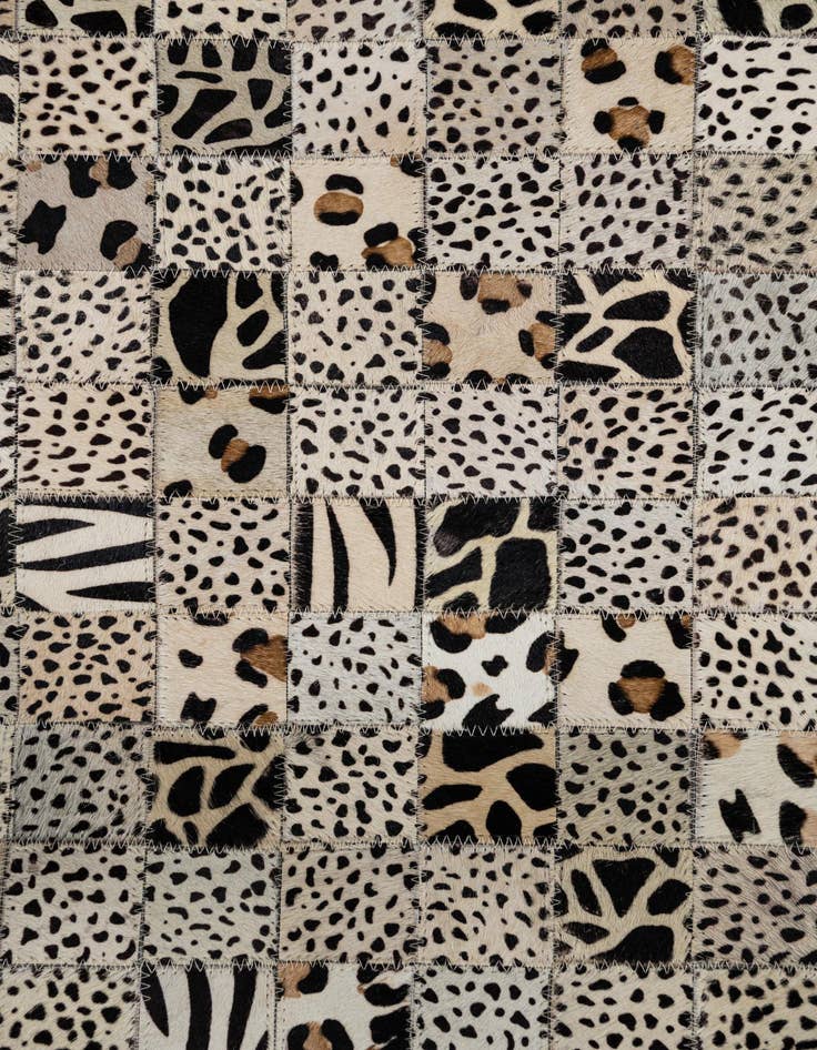 Detail image of  5' 1 x 8' Cowhide Leather Rug