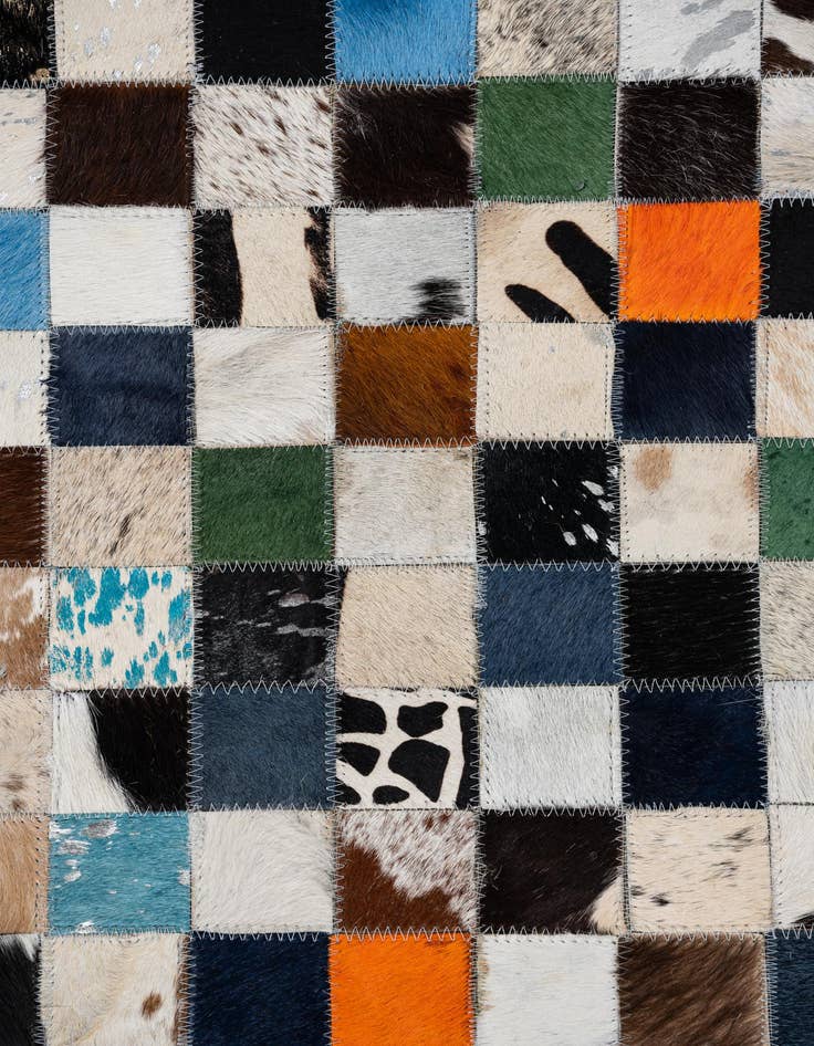 Detail image of  5' x 8' Cowhide Leather Rug