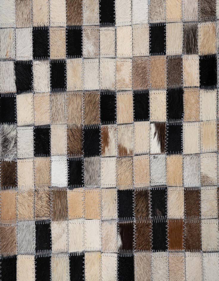 Detail image of  5' 1 x 7' 10 Cowhide Leather Rug