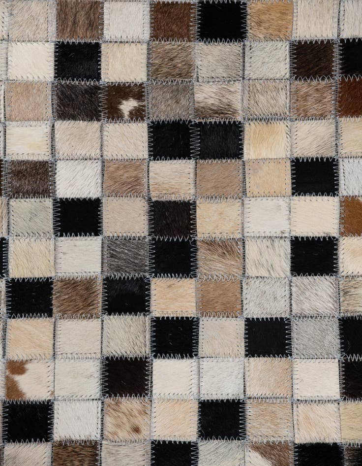 Detail image of  5' 1 x 7' 10 Cowhide Leather Rug