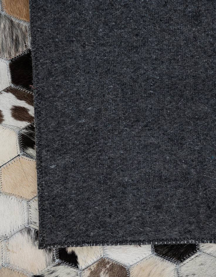 Detail image of  5' 1 x 8' 2 Cowhide Leather Rug