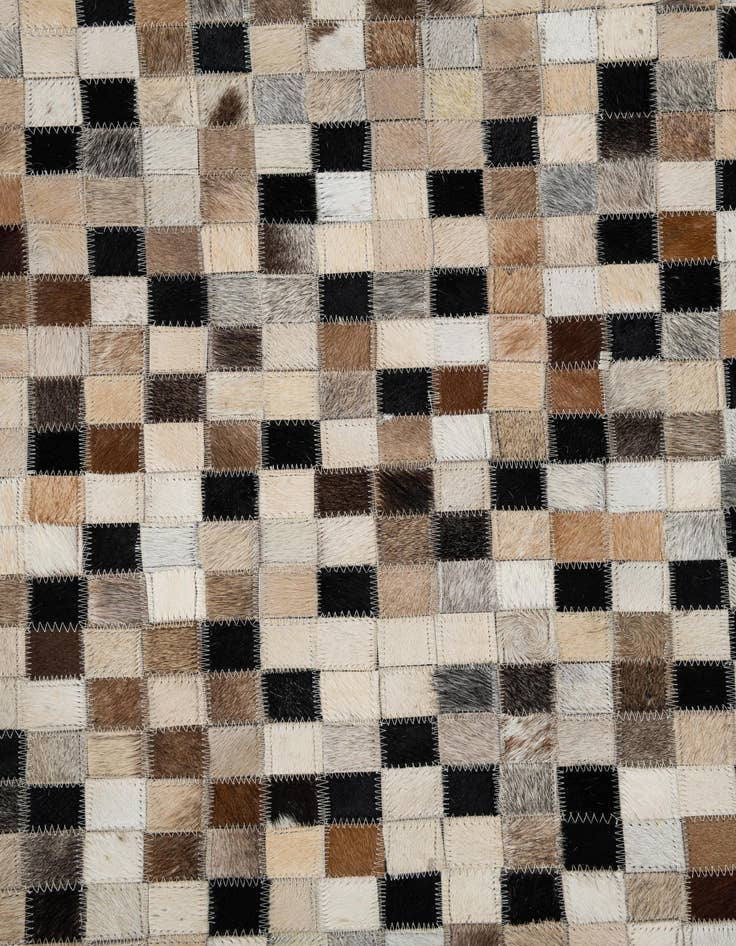 Detail image of  5' 1 x 8' Cowhide Leather Rug