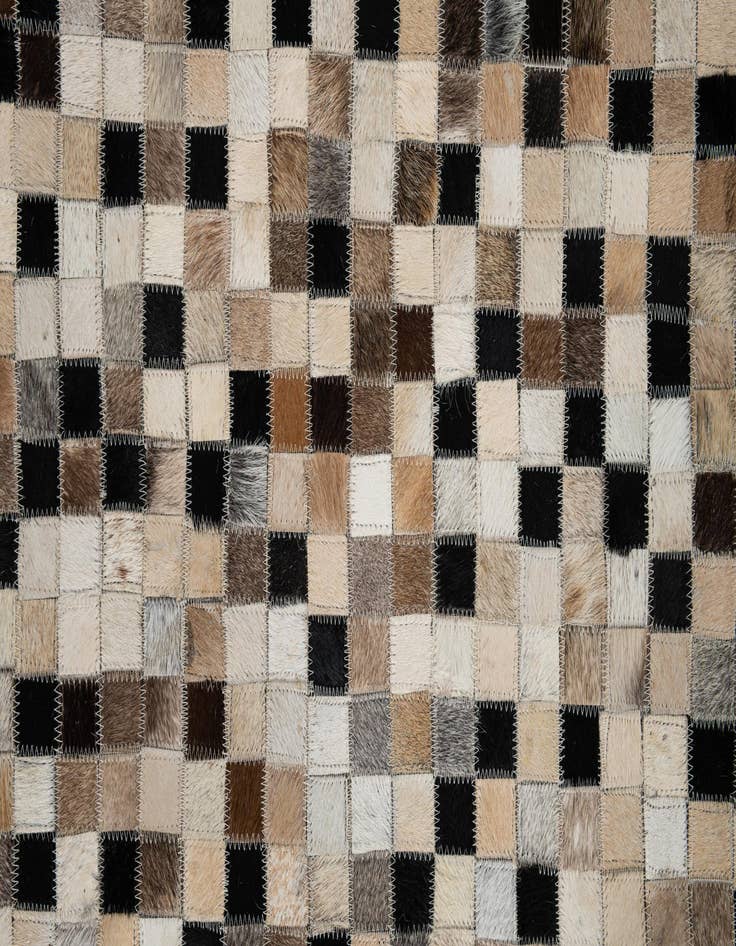 Detail image of  5' 1 x 8' Cowhide Leather Rug