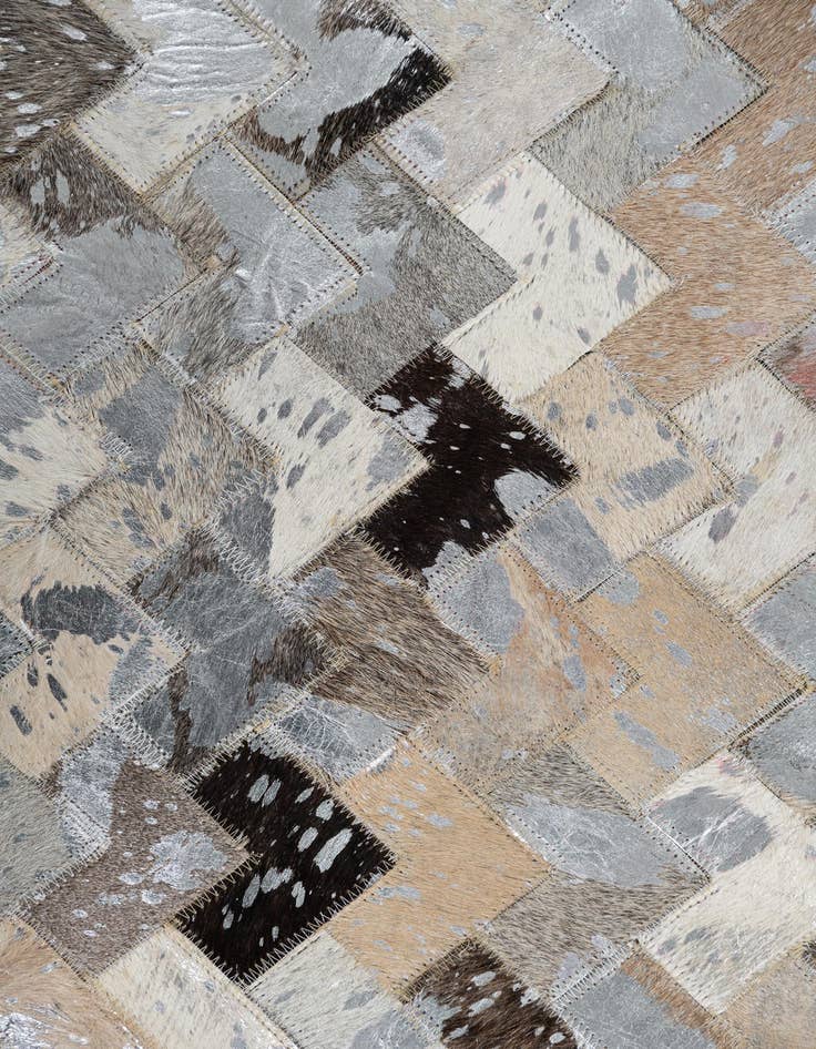 Detail image of  5' x 7' 10 Cowhide Leather Rug